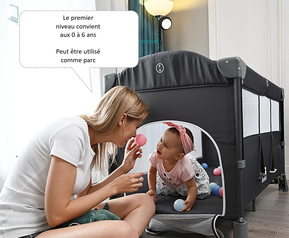 berceau a roulettes deplacement facile