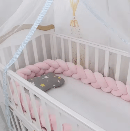 tresse de lit bebe rose clair
